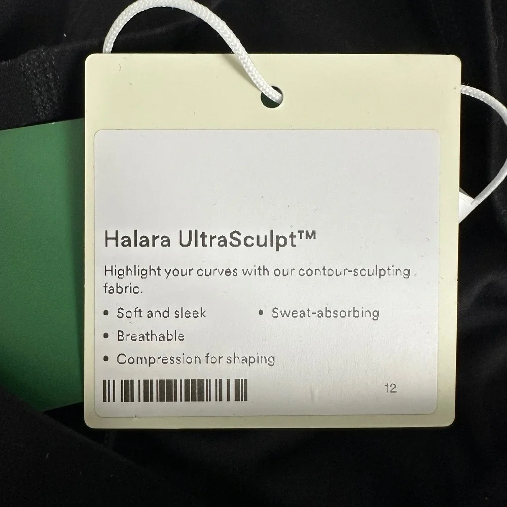 Halara UltraSculpt High Waisted Scrunch Butt Lifting Leggings Pockets Black M